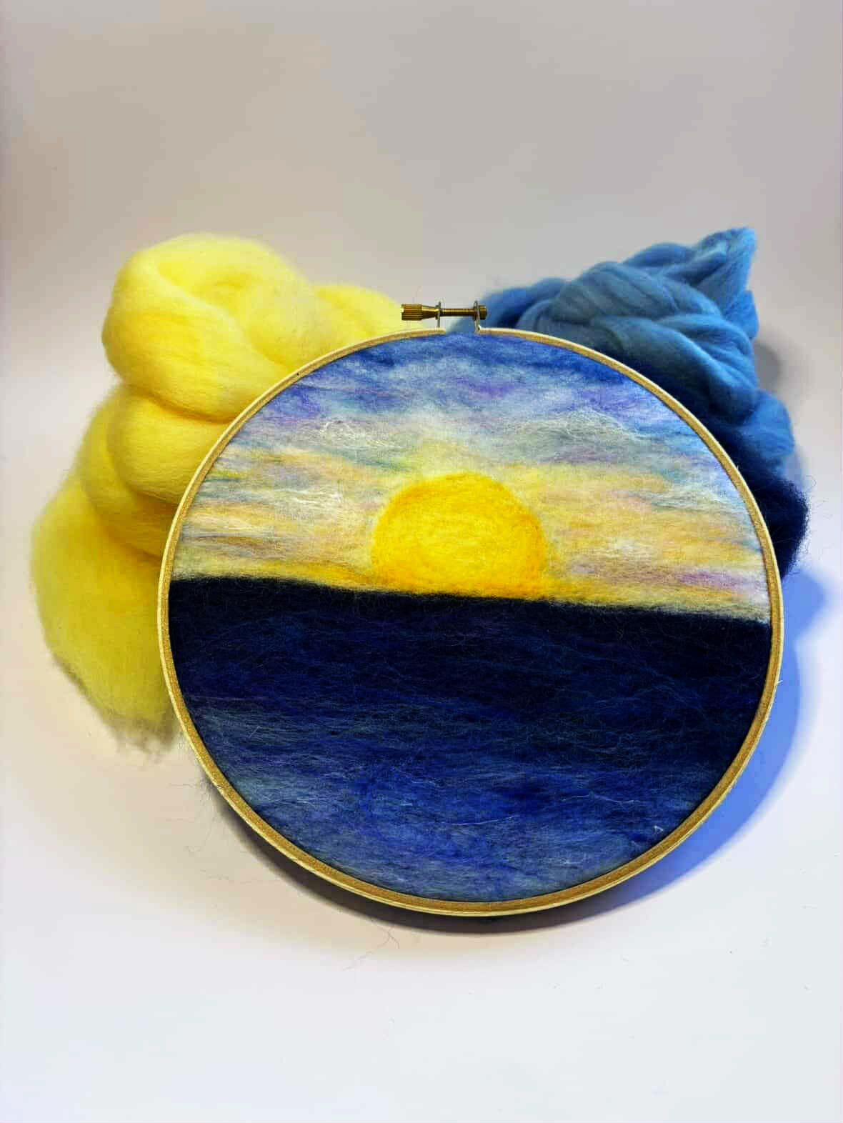 Needle Felted Wool Painting with Cristina