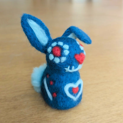 Needle Felted  Sugar Skull Bunny with Stacey