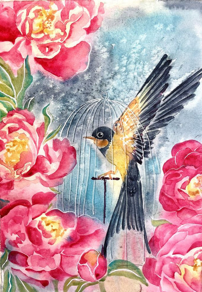 Birds & Blossoms Watercolour Painting | Teens and Adults