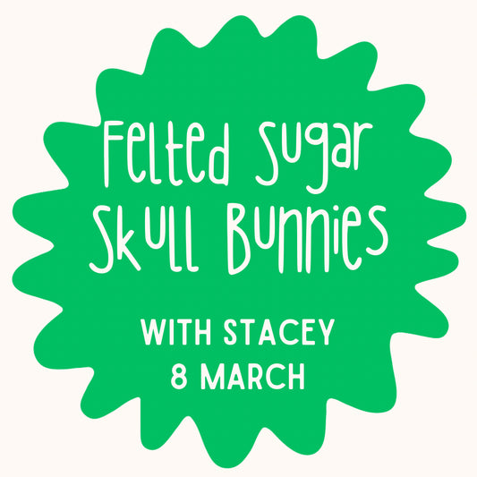 Needle Felted  Sugar Skull Bunny with Stacey