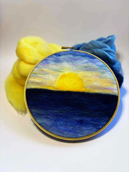 Needle Felted Wool Painting with Cristina